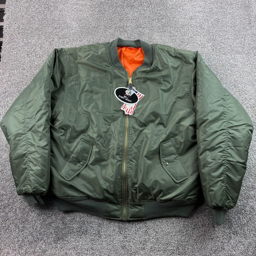 NWT Rothco MA-1 Bomber Jacket Mens 5XL Green Reversible Aviator Flyers Vintage